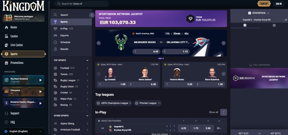 Kingdom Casino sportsbook